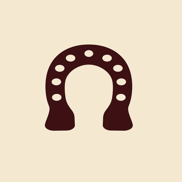 Horse shoe vektor flat ikonen, symbol. Lycka till — Stock vektor