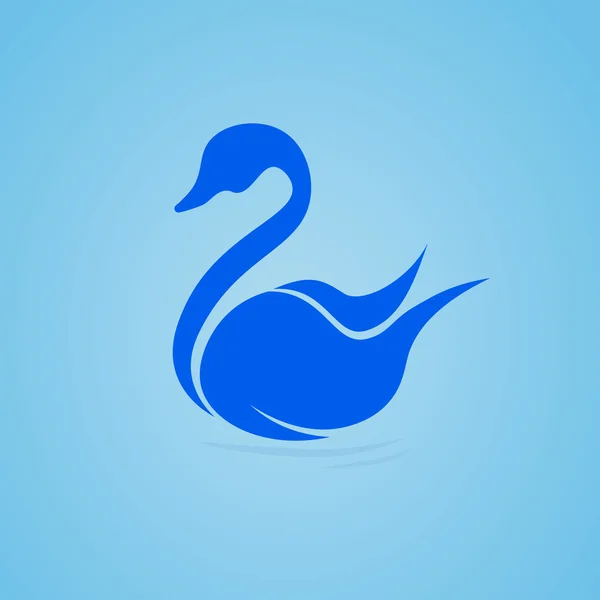 Cisne nadando na água, símbolo. design de ícone, ilustração — Vetor de Stock