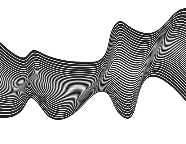 白い背景に分離された抽象的な灰色の波。図 fo — ストックベクタ