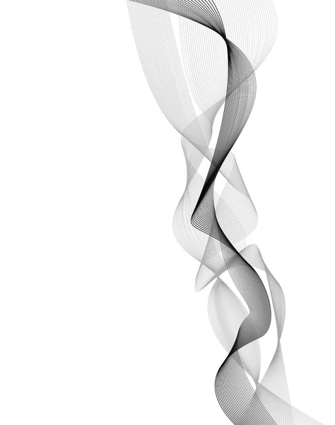 Onde grise abstraite isolée sur fond blanc. illustration f — Image vectorielle