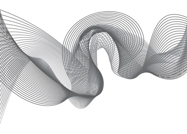 Абстрактна сіра хвиля ізольована на білому тлі. Векторні істеричні — стоковий вектор