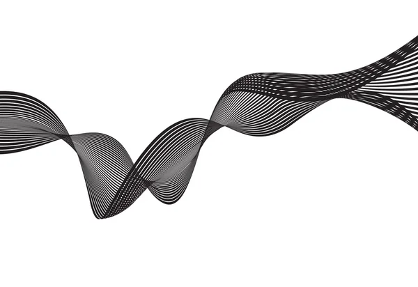 Абстрактна сіра хвиля ізольована на білому тлі. Векторні істеричні — стоковий вектор