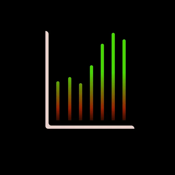 Infografik. Diagrammsymbol. Wachstumsdiagramm. — Stockvektor