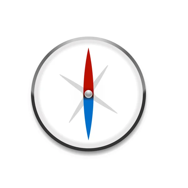 Vector compass icon symbol blue and red design — Stock Vector