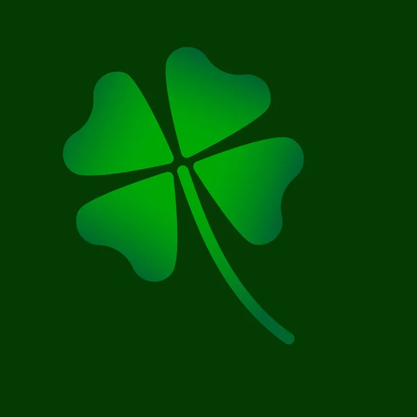 Vier leaf clover groen symbool icon vector versie — Stockvector