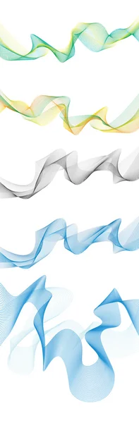 Abstrakte graue Welle isoliert auf weißem Hintergrund. Abbildung — Stockvektor