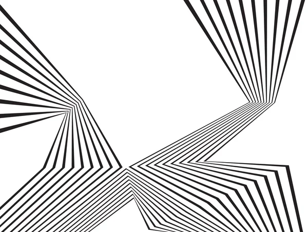 Siyah ve beyaz mobious dalga çizgili optik soyut tasarım — Stok Vektör