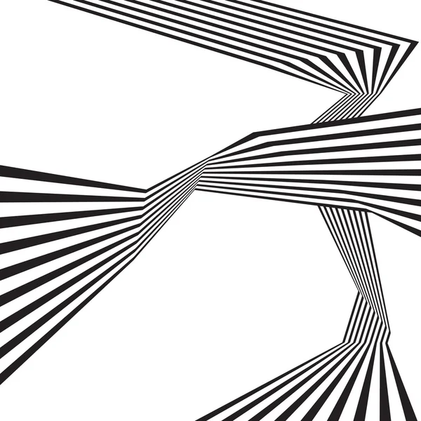 Чорно-біла масова хвильова смуга оптичного абстрактного дизайну — стоковий вектор