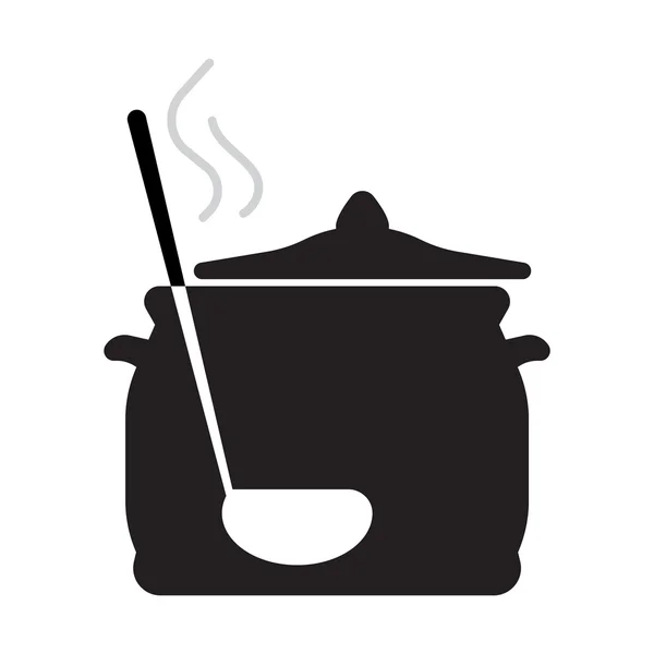 Μαγείρεμα τηγάνι σύμβολο εικονίδιο στοιχείο σχεδίασης — Διανυσματικό Αρχείο