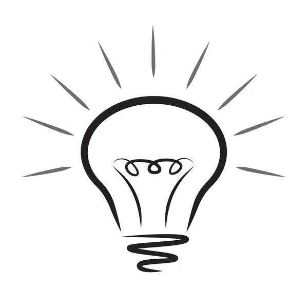 Light bulb icon idea symbol, sign element — Stock Vector