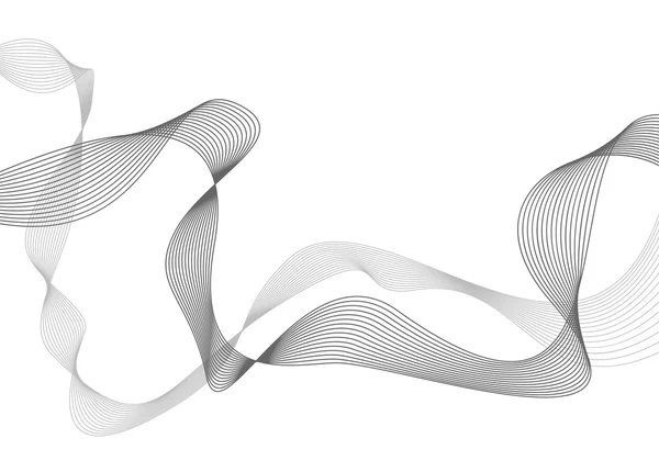 Abstrakt grå wave isolerad på vit bakgrund. illustration fo — Stock vektor