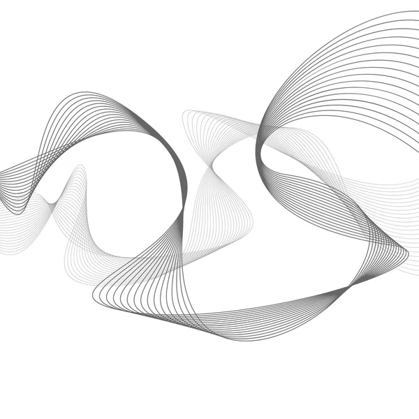 Abstrakt grå wave isolerad på vit bakgrund. illustration fo — Stock vektor