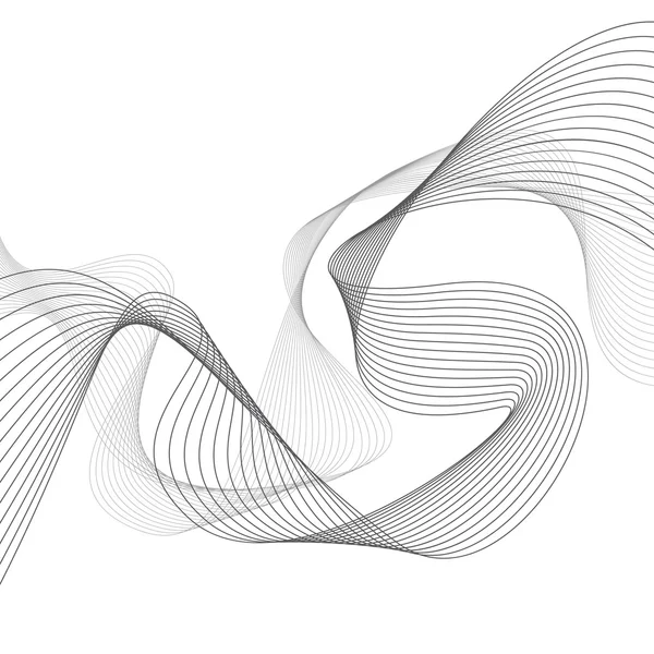 抽象的灰色波分离在白色背景上。图佛 — 图库矢量图片