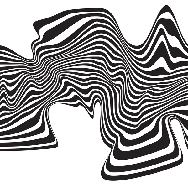 Черно-белый дизайн фоновой волны — стоковый вектор