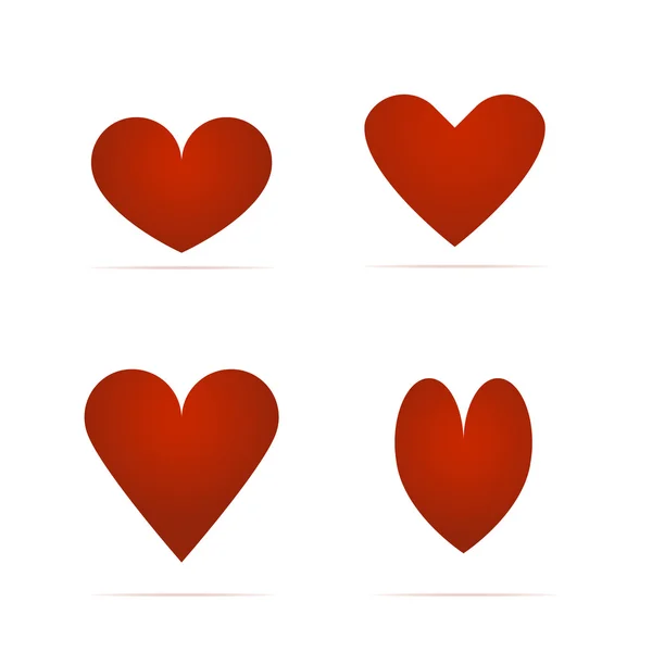 Heart set vector symbol sign elements for design — Stock Vector