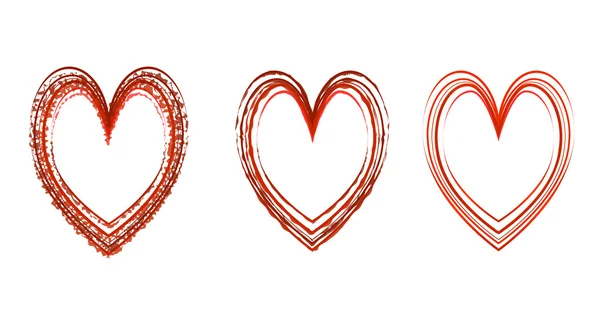 Kalp işareti öğeleri tasarım vektör simgesi ayarla — Stok Vektör