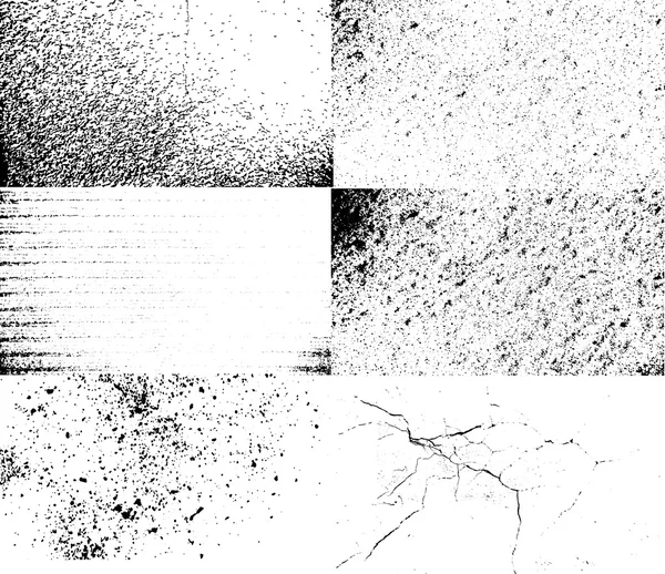 Grunge background set black and white texture — стоковый вектор