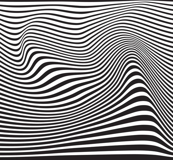 Blanco y negro onda mobious rayas diseño óptico opart Gráficos vectoriales