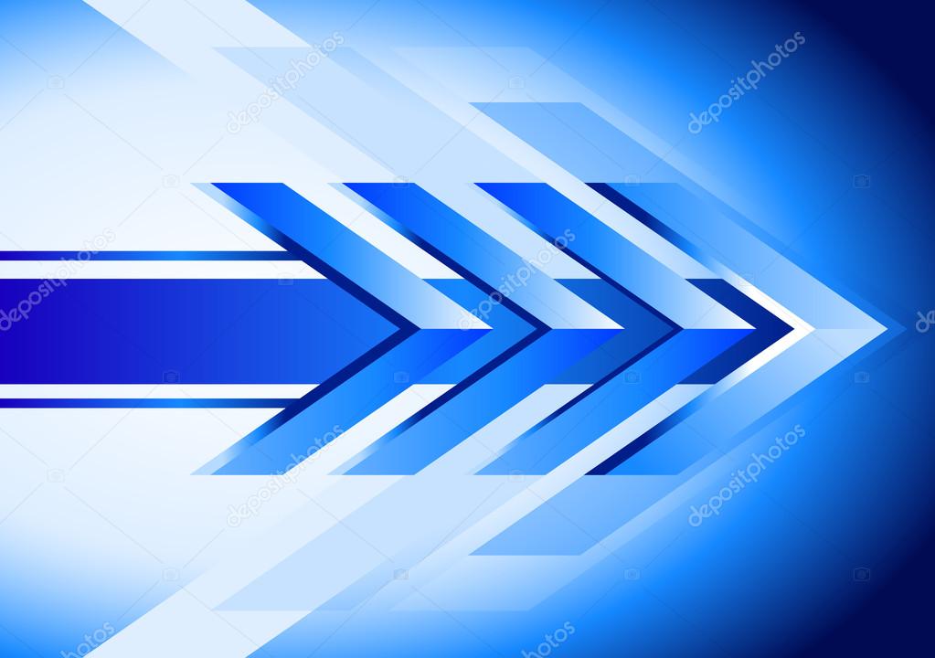 Abstract Blue Arrow Background Technology Backdrop Motion Bann Stock