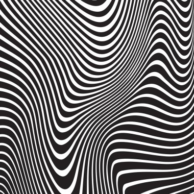 Optik sanat arka plan tasarımı siyah ve beyaz