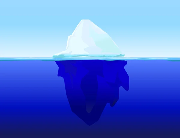 Ice berg sur fond vectoriel concept de l'eau — Image vectorielle