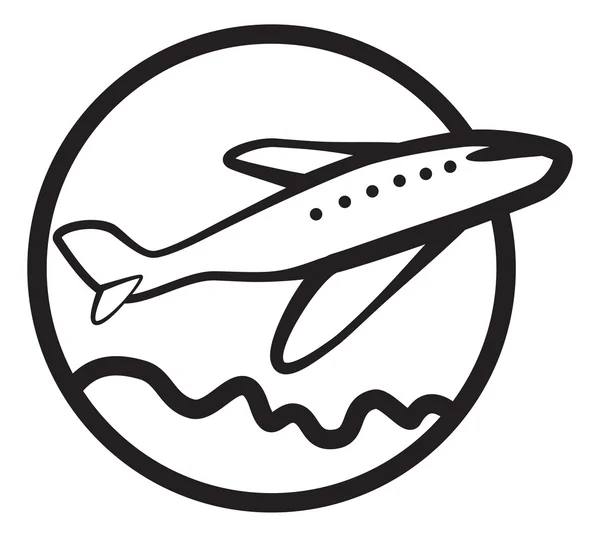 Symbole avion — Image vectorielle