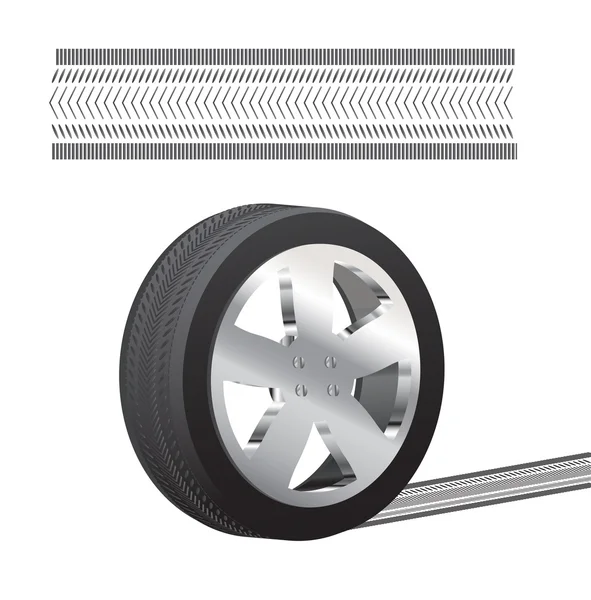 블랙 휠 — 스톡 벡터