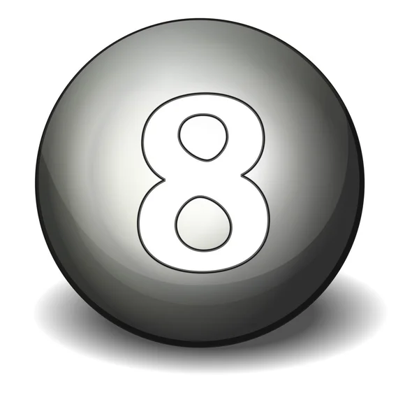 Boule de billard noire — Image vectorielle