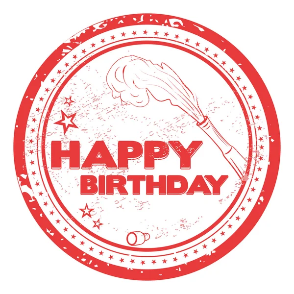Happy birthday stamp — Stock Vector