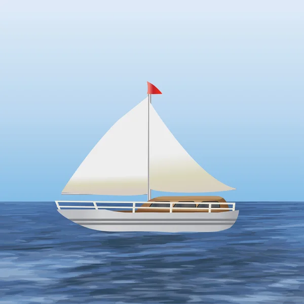 Segling Yacht — Stock vektor