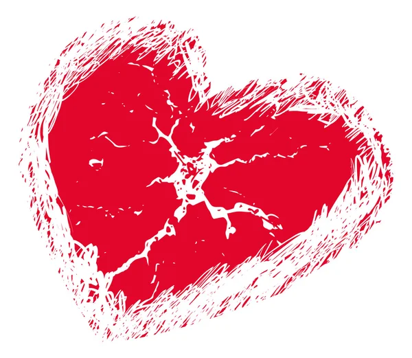 Illustrazione cuore rosso — Vettoriale Stock