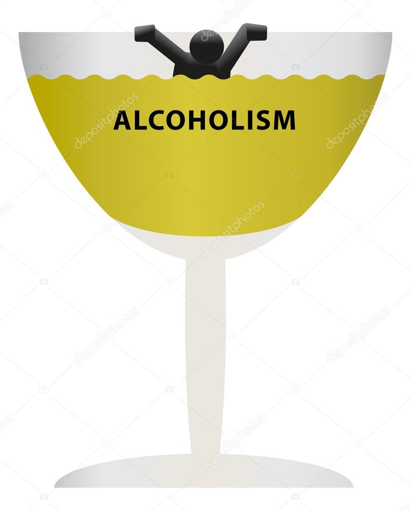 Alcoholism concept