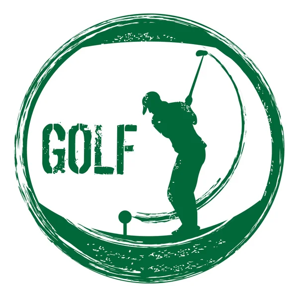 Grunge golf bélyegző — Stock Vector