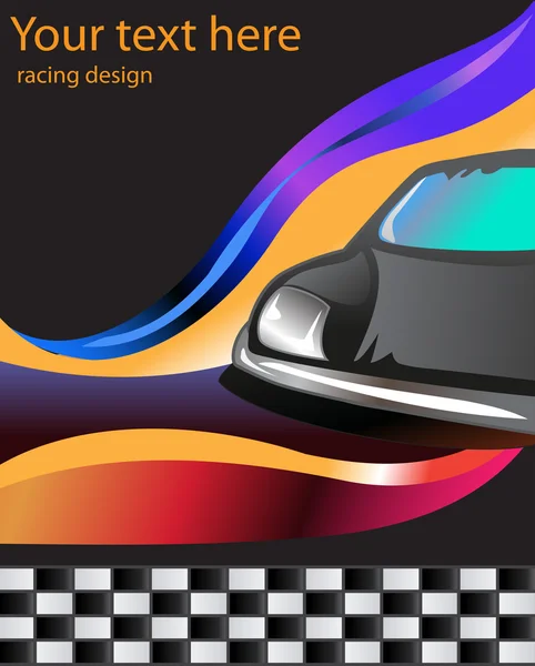 Racing bakgrund med banner — Stock vektor