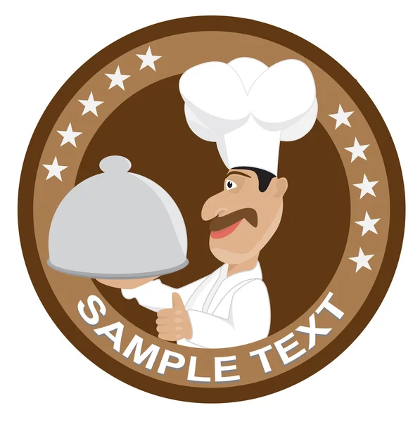 Chef en timbre chapeau — Image vectorielle