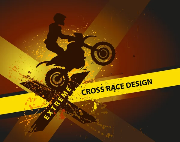 Motocross-Hintergrundgestaltung — Stockvektor