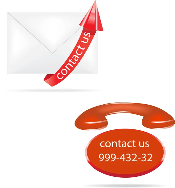 Contact us set — Stock Vector