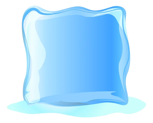 Ilustración del cubo de hielo — Vector de stock