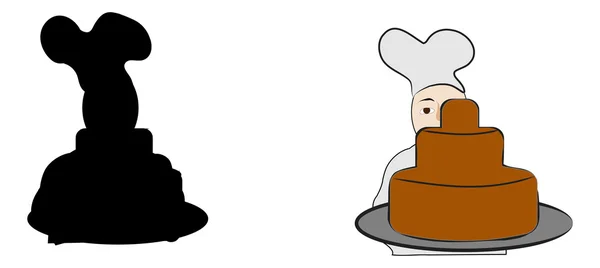 厨师用蛋糕 — 图库矢量图片