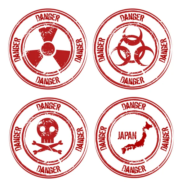 Danger stamps set — Stock Vector