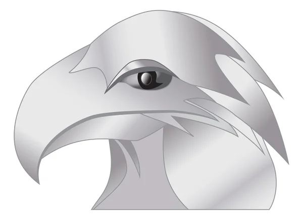 Cabeça de águia no fundo branco — Vetor de Stock
