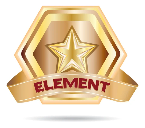 Golden star element — Stock Vector