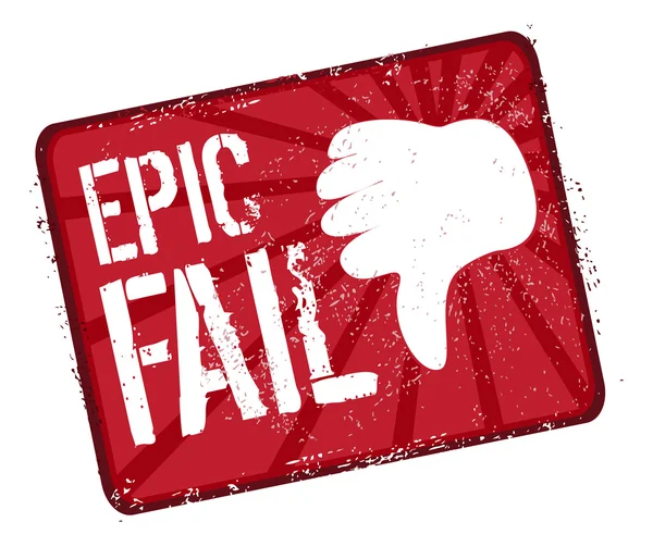 Epic fail stamp — Stock Vector