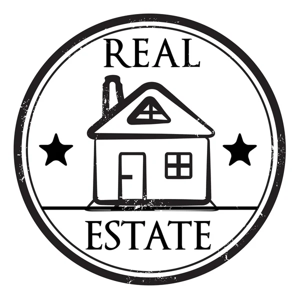 Real estate grunge stamp — Stock Vector