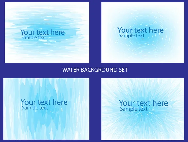 Vatten bakgrund uppsättning — Stock vektor