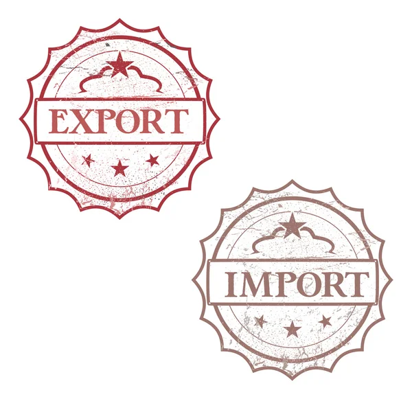 Export import frimärken — Stock vektor