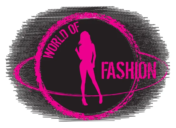 Rosa Welt der Modemarke — Stockvektor