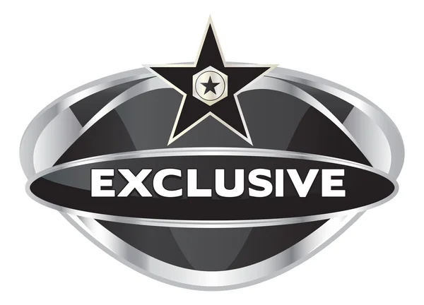Black exclusive badge. — Stockvector