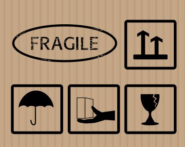 Kırılgan kutusunu işaretler