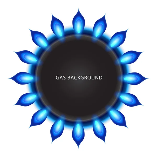 Blue gas flame — Stock Vector